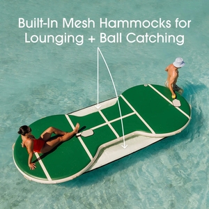 Terrain <span class=keywords><strong>de</strong></span> pickleball gonflable commercial flottant pour sports nautiques, plateforme <span class=keywords><strong>de</strong></span> pickleball flottante pour <span class=keywords><strong>lac</strong></span> et piscine - Product Image 2