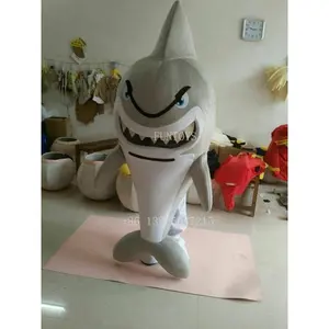 Funtoys sıcak satış deniz hayvan şişme mavi köpekbalığı maskot kostüm yetişkin için