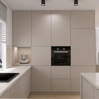 Fabrication de placards de cuisine modulaires de haute qualité avec robinet en quartz, panier de rangement et placage en chêne laqué brillant