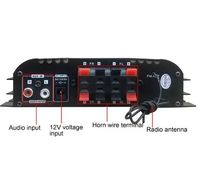 Penguat Suara HiFi 4 Kanal Digital Audio BT Amplifier 1600W Daya Puncak Pemutar Karaoke BT-998 Dengan Layar Tampilan Menari
