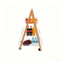 Étagère/chariot de rangement multifonctionnel en bois et métal à 3 niveaux JB pour la maison ou l'hôtel