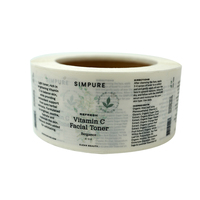 Étiquette cosmétique autocollante translucide douce au toucher personnalisée pour l'emballage de pot de bouteille de sérum pour le visage et de crème hydratante
