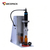 Machine de capsulage pneumatique semi-automatique de haute précision pour les bouteilles d'huile essentielle de petit calibre