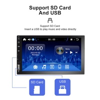 Autoradio universel 7 pouces 2Din avec écran tactile complet, Carplay filaire, Mirror Link/FM/TF/BT/MP5, autoradio AUTO, lecteur de musique pour voiture