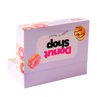 Boîte d'emballage en papier d'art blanc pour bouffée de dessert beignet imprimée personnalisée écologique Boîtes d'emballage en papier pour boulangerie sushi gâteau mochi