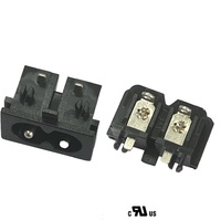Cuivre noir et nylon IEC 60320 C8 prise d'alimentation secteur adaptateur de prise industrielle à 2 broches