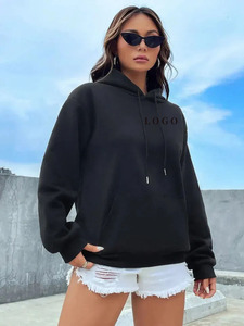 Customized Womens Hoodies Wholesale Full Sleeves Hoody with Draw <strong>String</strong> Running <strong>Top</strong> Women's Hooded Pullover Sweater - Product Image 6