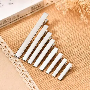 High Quality Silver Metal Hair Accessory Alligator Hair Duck Clip Fashionable Decorative Hair Clip Party Wholesale Packaged Box