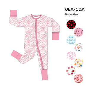 WeiWei caja misteriosa colorida pijamas de bambú niños niñas y niños mono suave para bebés durmientes peleles para niños pequeños ropa - Product Image 1