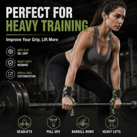 Sangles de levage en gel d'entraînement de gymnastique Sublimation Cross-fit Powerlifting Strap Deadlift Gym Workout Haltérophilie Straps