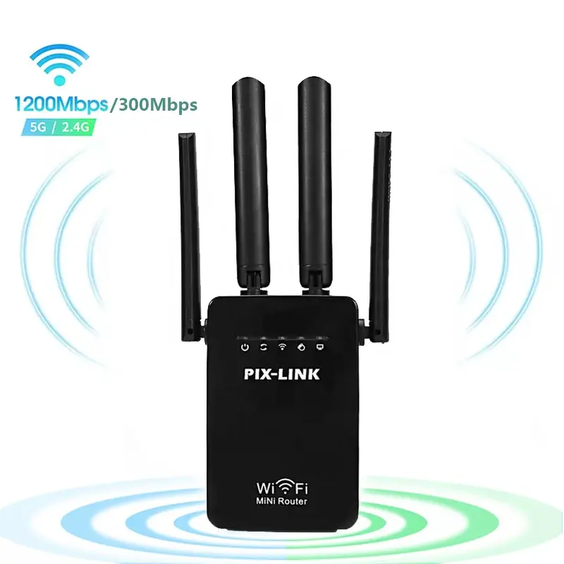 5G WIFI Repeater 1200Mbps 300Mbps Router Wireless Signal Wifi Booster Range Extender 2.4G 5G 5ghz 4 External Antennas Amplifier