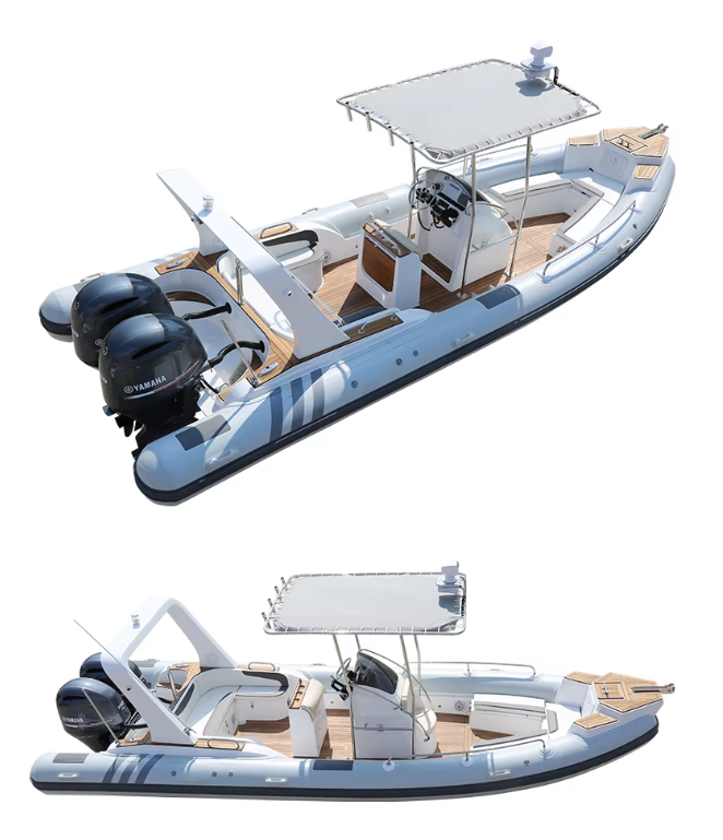 Double Model Inflatable Rib 7.6m Rowing Boat PVC Aluminum Material with ...