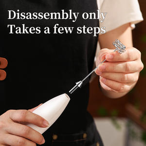 رغوة الحليب الكهربائية المنزلية وظيفة تلقائية السكن البلاستيك دائم للمقهى التحريك الحليب مقلب الحليب - Product Image 2