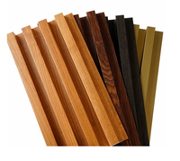 Panneau mural rainuré en WPC imperméable, revêtement à lattes rainurées, grain de bois, décoration intérieure, taille personnalisée, plusieurs couleurs