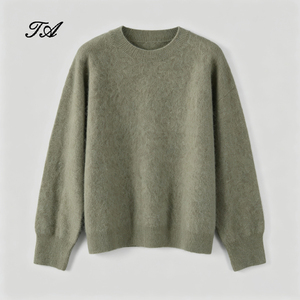 Suéter de <span class=keywords><strong>Lana</strong></span> con Cuello Redondo Tyan para <span class=keywords><strong>Mujer</strong></span>, Otoño Invierno, Básico, Holgado, de <span class=keywords><strong>Lana</strong></span> y Cachemira, Venta Directa de Fábrica - Product Image 1
