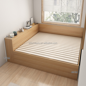 Custom Affordable Studio Apartment Bedroom Sets Low Cost Modern Wooden Bed with <b>Desk</b> Storage & Wardrobe for <b>Small</b> Rooms - Product Image 3