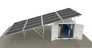 ماكينة معالجة المياه في حاويات نظام الطاقة الشمسية للاستخدام في الأماكن الخارجية مصنع تصفية UF فلتر نظام تحلية المياه المالحة RO