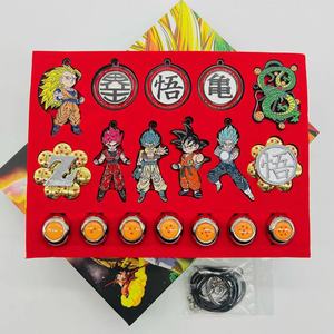 Ensemble de bijoux de cosplay, charme boule de cristal Goku <span class=keywords><strong>Super</strong></span> <span class=keywords><strong>Saiyan</strong></span> 1-7 étoiles, bague et collier d'anime, coffret cadeau - Product Image 2