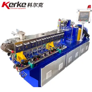 Plastic double screw compounding masterbatch colorant pelletizing extruder making machine