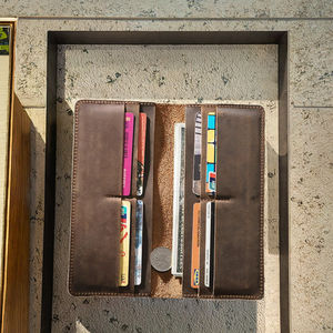 Monedero de Cuero Genuino con Bloqueo RFID, Estilo Retro para Hombre, de Cuero Crazy Horse, con Forro de Poliéster, Cierre Abierto, Corto - Product Image 3