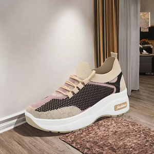 Zapatos de mujer con cordones, zapatillas casuales para hombre, ligeras, resistentes, transpirables, estilo walking, zapatos casuales robustos para exteriores - Product Image 2