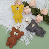 Porte-clés en cuir PU au design animalier mignon avec pendentif de sac en métal de luxe, idéal pour sac à main et voiture, cadeau