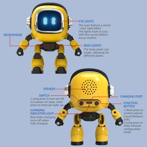 Robot Deslizante de Cuatro Ruedas de Plástico con Control por Voz Inteligente, Bailarín, con Diálogo Remoto, Regalo Educativo STEM para Niños Pequeños - Product Image 6