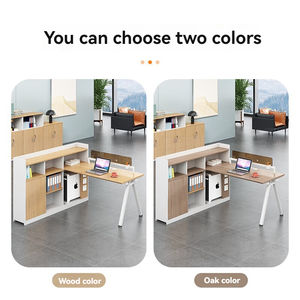 XTBGZ-071 Melaminplatte L-förmiger Büroschreibtisch und Stuhl-Set Moderne Gewerbliche Möbel mit Vollkantenversiegelungsprozess - Product Image 6