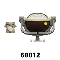 Modelo de Cabina de Naves Espaciales 6B011-6B012 con Figura, Juguete Educativo para Niños, Mini Bloques de Construcción DIY, Colección de Juguetes de Plástico