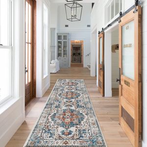 <span class=keywords><strong>Tappeto</strong></span> Persiano Vintage Lavabile in Lavatrice, Pieghevole, Bianco e <span class=keywords><strong>Nero</strong></span>, Antiscivolo, per Corridoio, Cucina, Stile Rustico - Product Image 5
