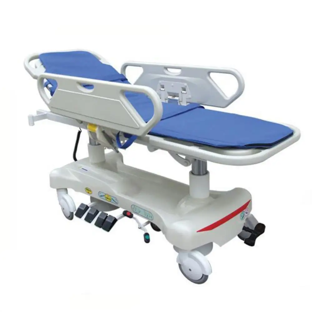 High Quality Medical Transfer Flat Car Gastroscopy Bed Emergency Rescue Bed Transfer Bed Hydraulic Lifting Stretcher Truck