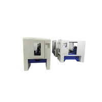 Máquina de biselado CNC de doble cabezal con control servo para rodamientos y engranajes, con posicionamiento preciso de longitud y ahorro de energía para piezas cortas