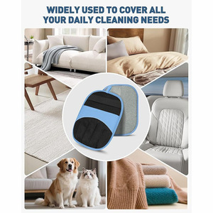 Gants anti-poils statiques pour animaux de compagnie, bleu ciel, outil de toilettage pour chats et chiens - Product Image 4