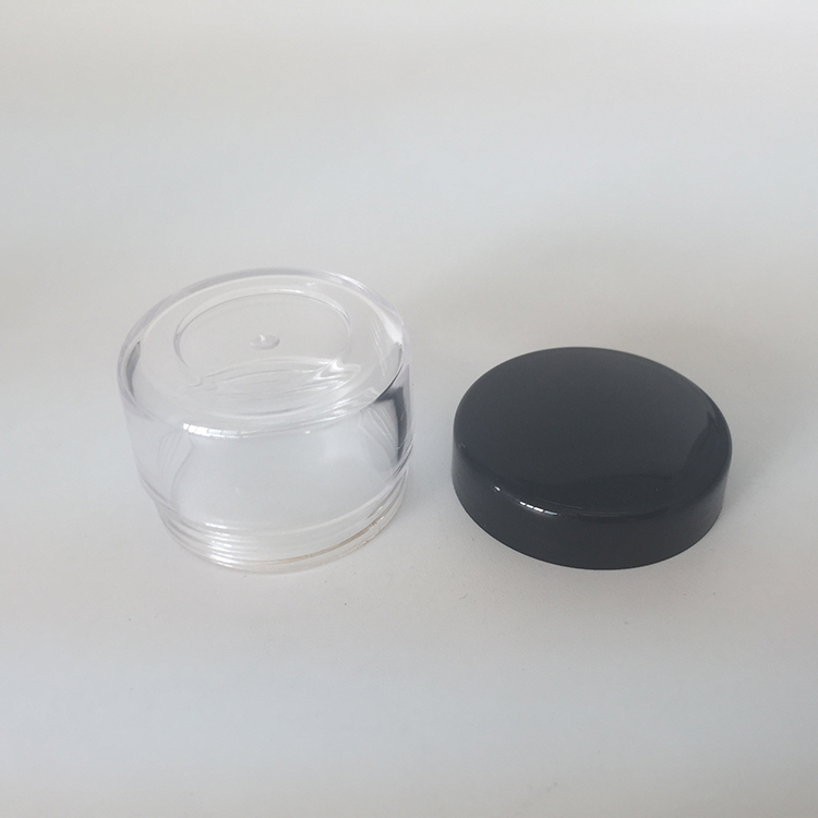 E-commerce Hot Selling Plastic PS 15g / 15ml clear Jar Pot Container for Cosmetics Glitters, 0.5oz Cosmetic Cream Dispenser Jar