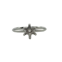 MaiYi Bestseller Massiver 9k 10K 14K 18K Weißgold-Ringrohling für Schmuckherstellung, Maßgefertigte Halbmontierte Diamantringe zur Steinbefestigung