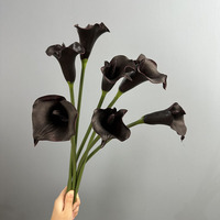 Bunga Calla Lily PU 65cm Berkualitas Tinggi, Sentuhan Realistis, Dekorasi Rumah, Bahan Rangkaian Bunga Pernikahan
