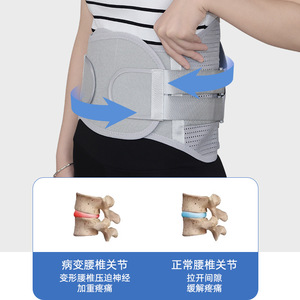 Ceinture de soutien lombaire réglable KS pour hernies discales et soulagement des douleurs dorsales, protection professionnelle pour adultes - Product Image 4