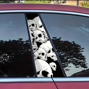 2 <span class=keywords><strong>pegatinas</strong></span> de calaveras de anime <span class=keywords><strong>para</strong></span> <span class=keywords><strong>coche</strong></span>, de PET de alto brillo, impermeables, autoadhesivas, protectores de pilar B, <span class=keywords><strong>pegatinas</strong></span> de calaveras de Halloween - Product Image 6