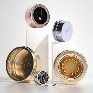 Custom Aluminum Tin Jar 150ml Screw Cap Jewelry & Gem Storage Box with <b>Window</b> for Earrings and Glasses - Product Image 3