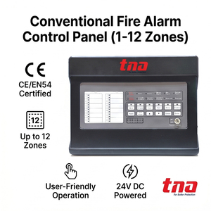OEM Factory EN54 Standard Conventional <b>Fire</b> Alarm Control Panel 4/8 Zones With Backup Battery - Product Image 1
