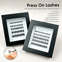 Cils auto-adhésifs marron volumineux à pose rapide sans bande, taille personnalisée, vente en gros B2B Europe, Royaume-Uni, France, Italie