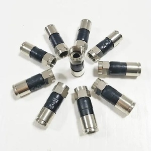 Không thấm Nước F nam nối với nén gắn RG59 RG6 RG11 cáp đồng trục kỹ thuật số F cắm cho sợi quang thiết bị - Product Image 3