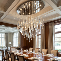 Prisme triangulaire en cristal K9 facetté haute clarté pour lustre d'hôtel de luxe et décoration d'éclairage intérieur