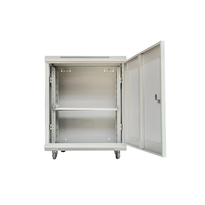 6U/9U/12U/15U/18U сетчатый дверной шкаф с колесиком + 9U сетевая кабельная стойка