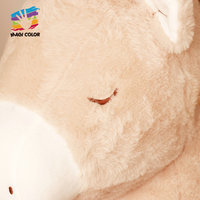Jouet à bascule girafe en peluche douce pour enfants, base à bascule en bois naturel, cheval à bascule animal pour enfants pour jouer en intérieur W16D195