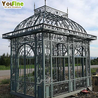 YOUFINE Magnifique gazebo d'extérieur, style antique classique victorien, en acier et en verre, serre pour mariage
