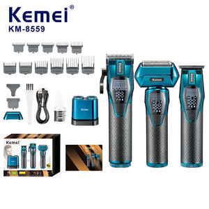 เครื่องตัดผมไฟฟ้าเคเมอิ Km-8559 แบบชาร์จได้พร้อมจอแสดงผล LCD สำหรับผู้ชาย ใช้สำหรับตัดแต่งและโกนหนวด - Product Image 2