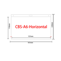 Porte-badge en PVC transparent A6 avec cordon, étui vertical et horizontal pour cartes de visite pour événements