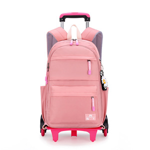 Factory Customized logo Mochilas Escolares Children Kids Rolling <b>Backpack</b> School Bag Wheels Trolley Bag for Girls - Product Image 1