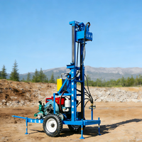 Mini-foreuse hydraulique portable diesel pour puits d'eau, petite machine de forage pour puits civils